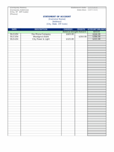 Account Statement Template