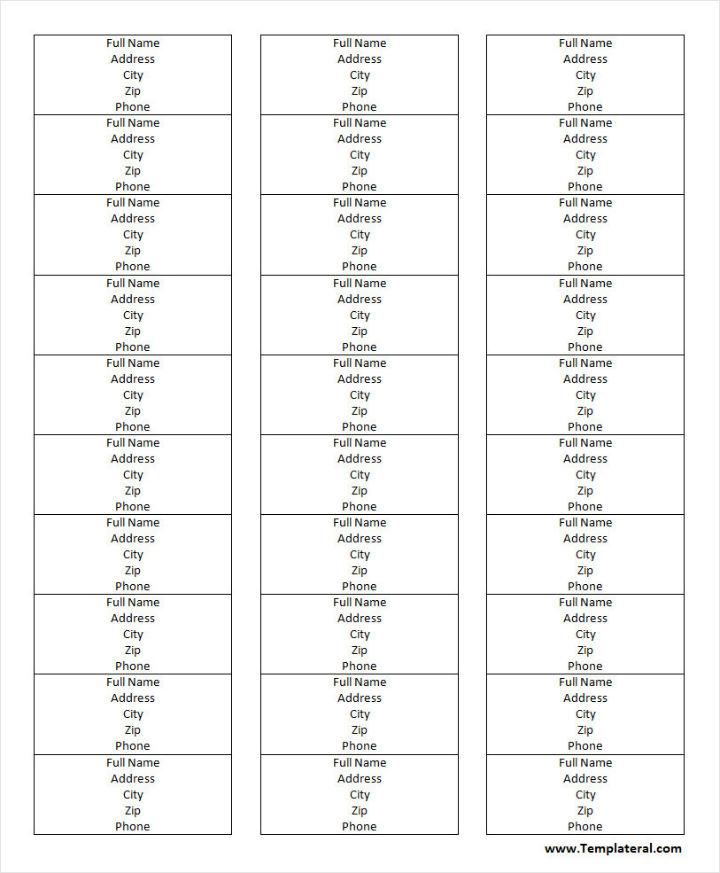 Address Label Template