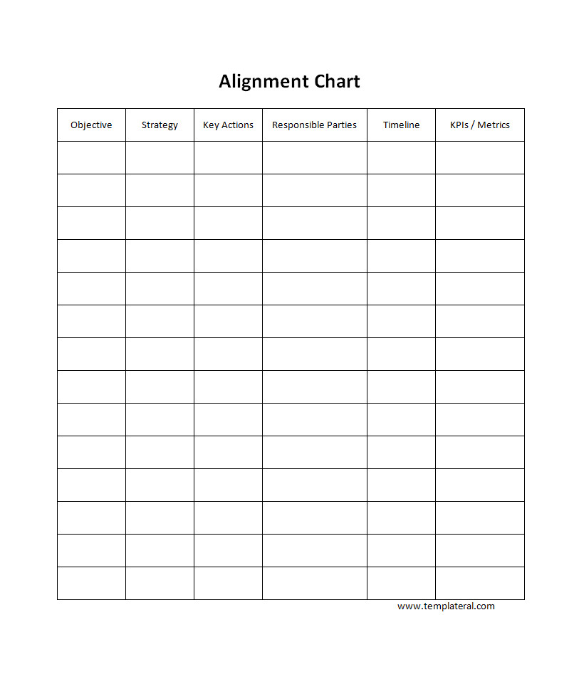 Free Blank Alignment Chart Template Word