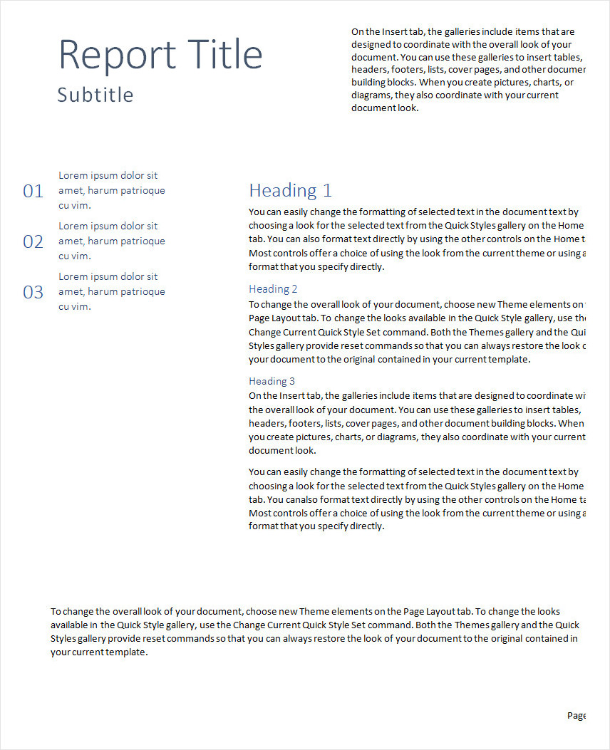 Free Annual Report Template Word