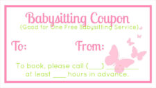 √ Free Printable Babysitting Coupon Template
