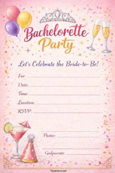Printable Bachelorette Party Invitation Template