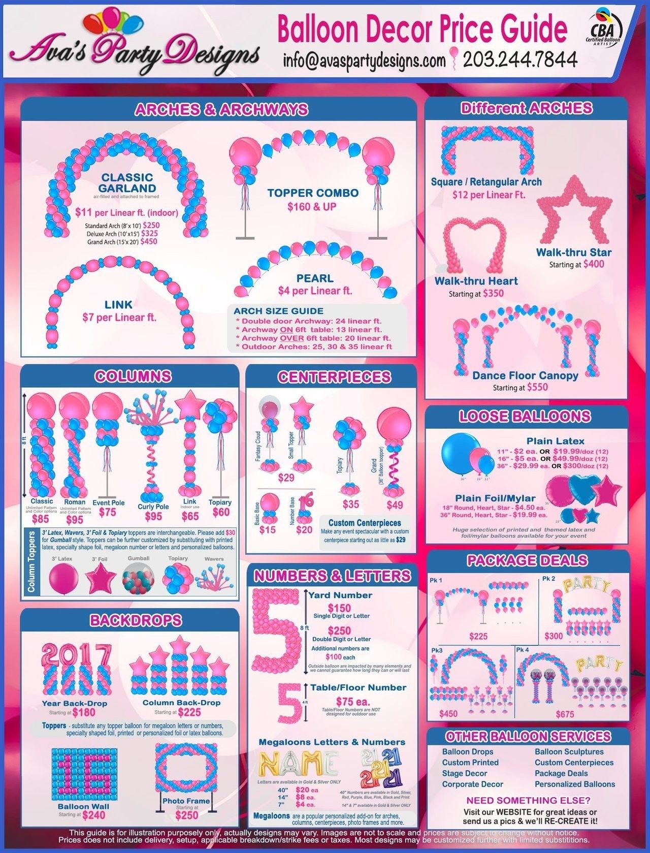 Balloon Price List Template Example