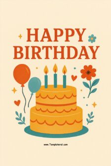 Printable Birthday Card Template PDF