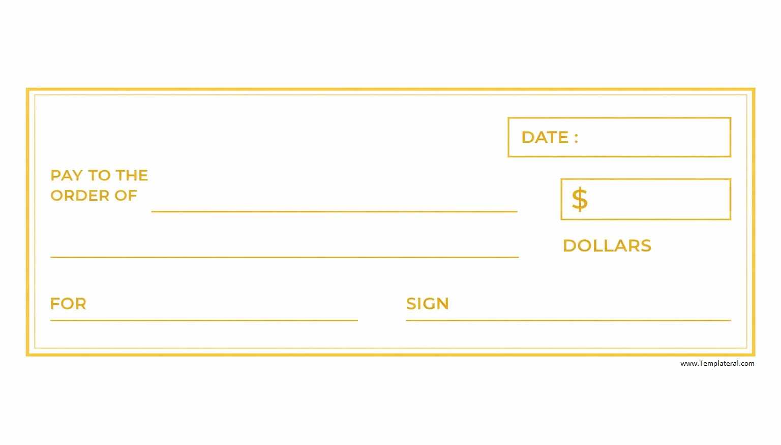 Simple Blank Check Template