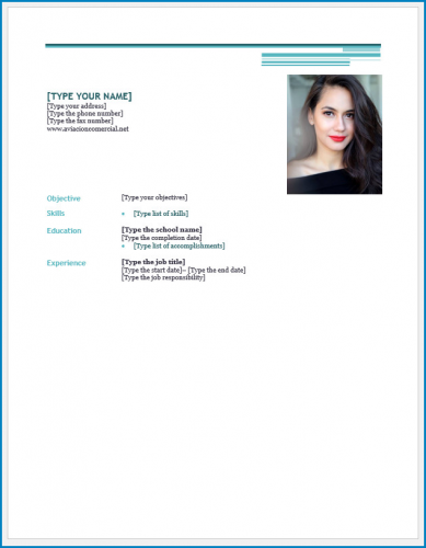 √ Free Printable Blank Resume Template