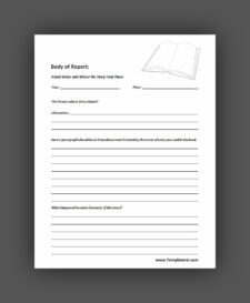 Book Report Template Word
