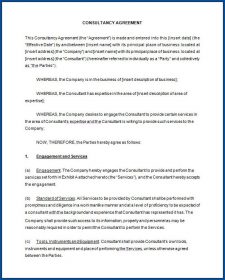 √ Free Printable Business Consultant Contract Agreement Template