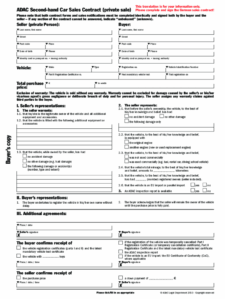Car Sale Contract Template