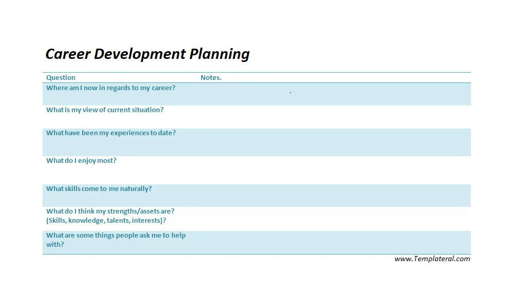 Career Development Planning Template