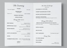 Simple Catholic Wedding Program Template Word