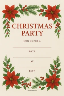Christmas Party Invitation Template