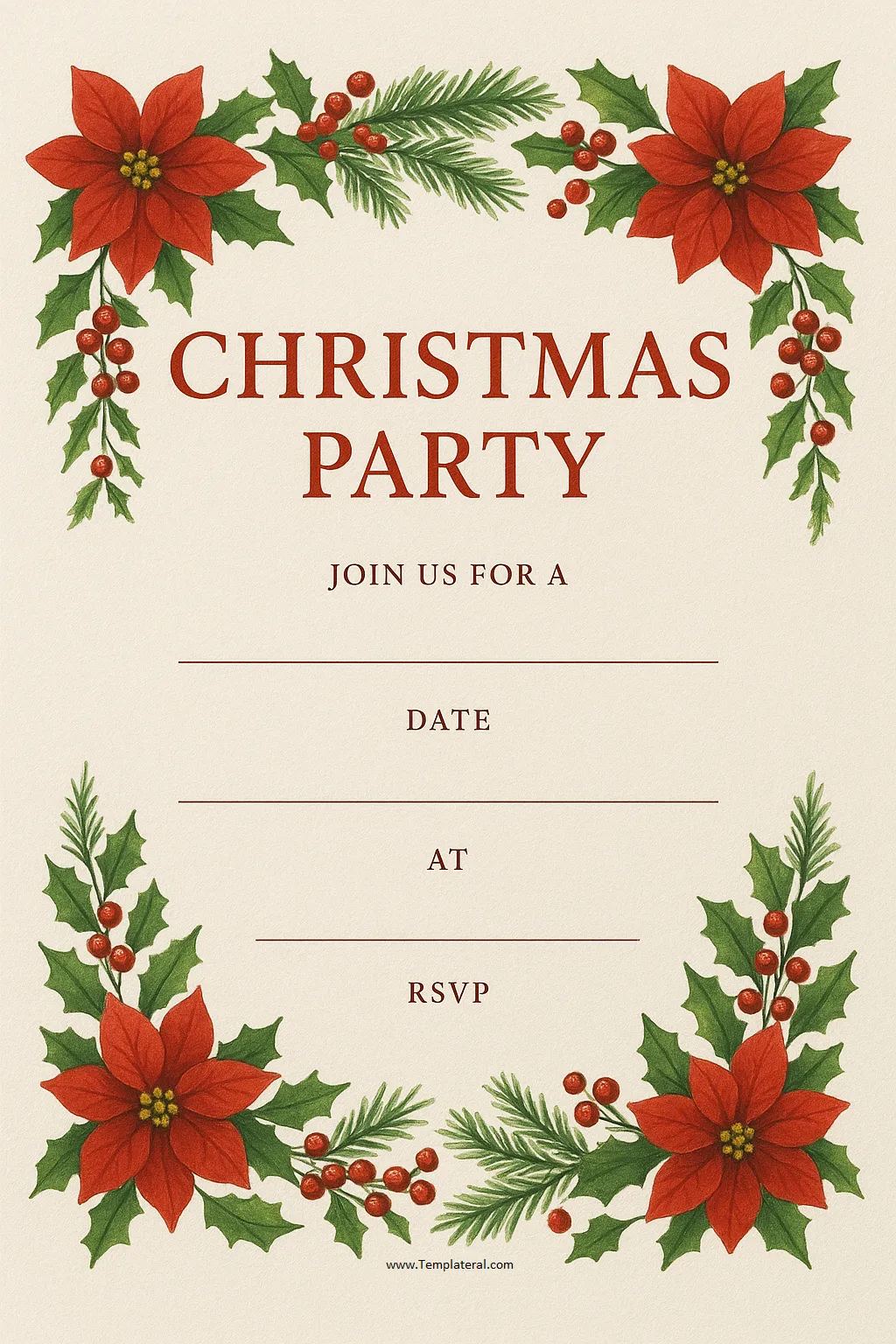 Christmas Party Invitation Template