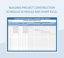 Construction Schedule Template