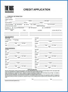 √ Free Printable Credit Application Template