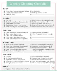 Daily Cleaning Schedule Template