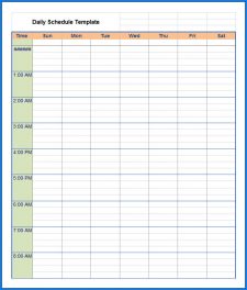 √ Free Printable Daily Schedule Template
