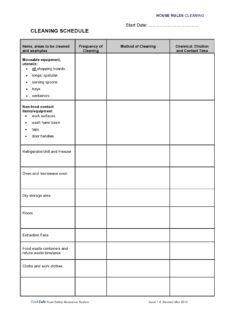 Deep Cleaning Schedule Template