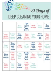 Deep Cleaning Schedule Template