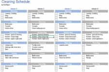 Deep Cleaning Schedule Template