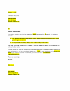 Demand for Payment Letter Template