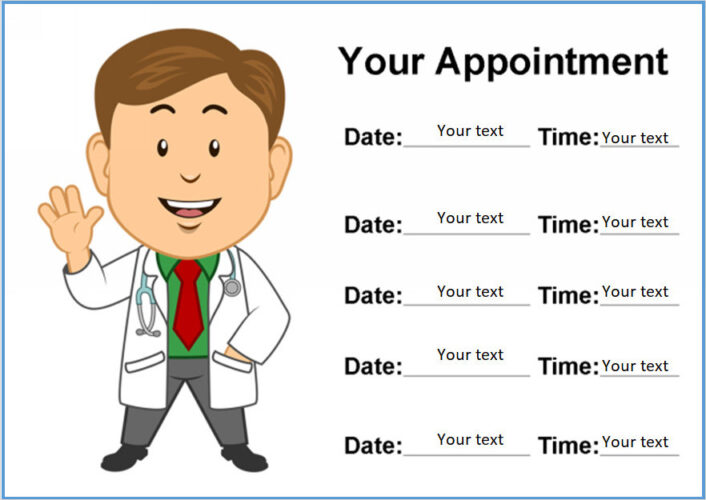 √ Free Printable Appointment Card Template