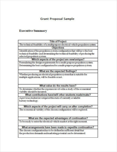 √ Free Printable Grant Proposal Template