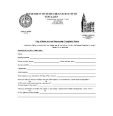 Employee Complaint Form Template