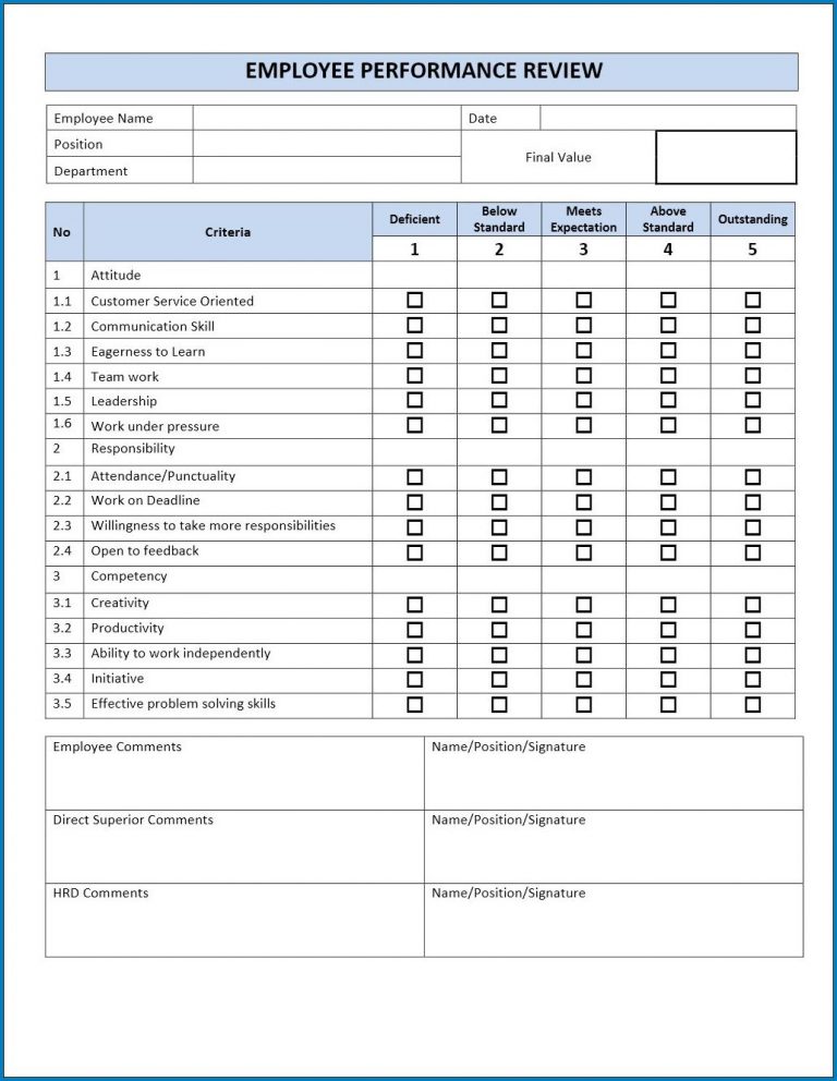 free-printable-employee-evaluation-form