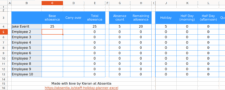 Employee Leave Tracker Template