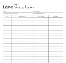 Employee Leave Tracker Template