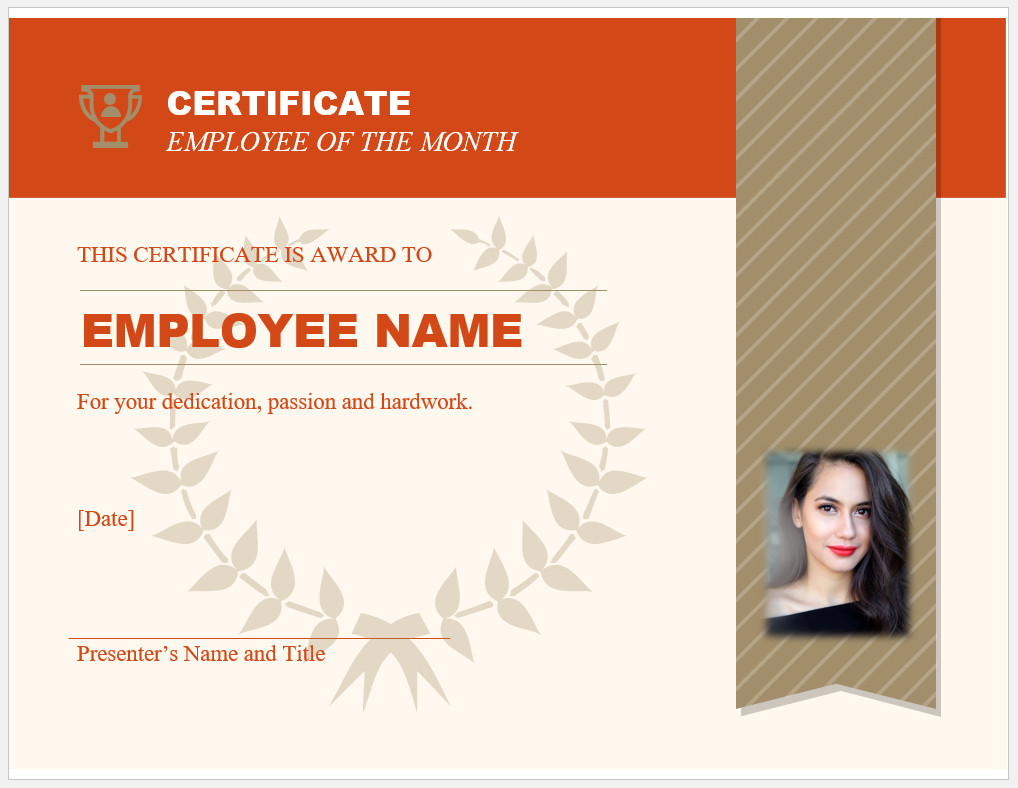 Free Printable Employee Of The Month Certificate Template