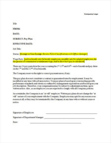 Employee Pay Plan Template