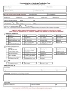 Employee Termination Form
