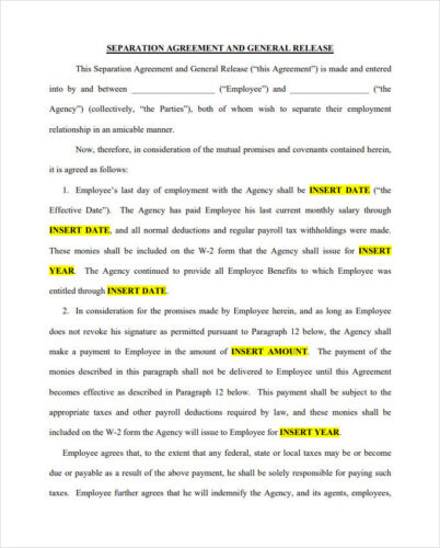 √ Free Printable Employee Separation Form