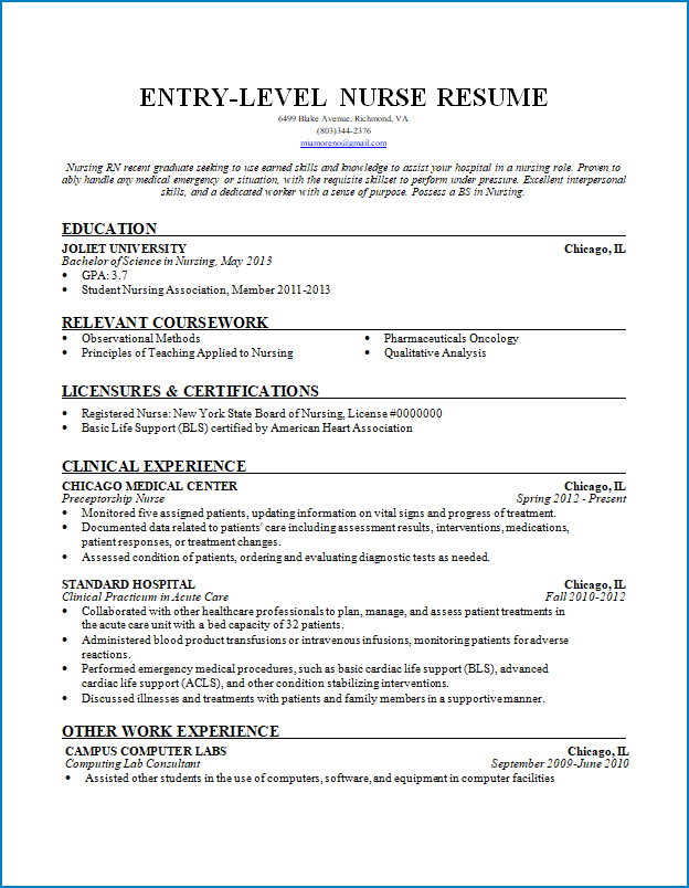Entry Level Resume Template Word Templateral