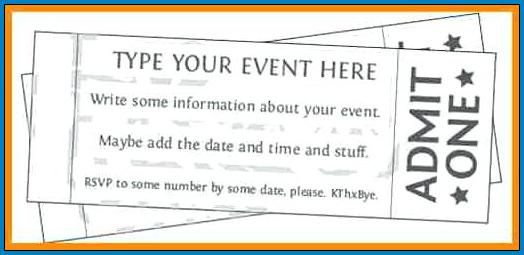 Event Ticket Template Example