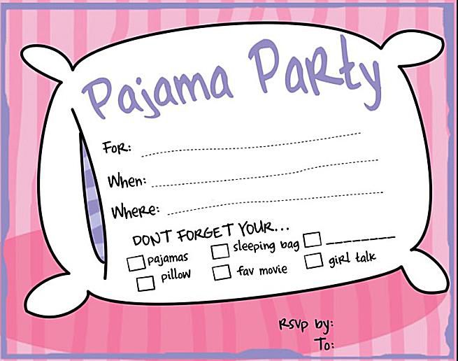 Example Slumber Party Invitation Template Example Slumber Party Invitation Template