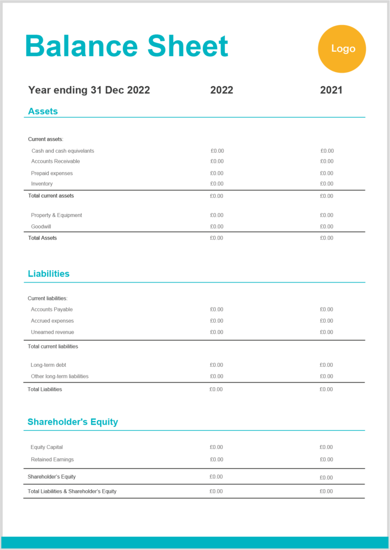 Example Small Business Balance Sheet Template Example Small Business Balance Sheet Template