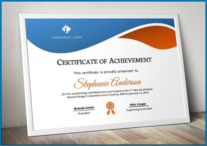 Example of Award Certificate Design