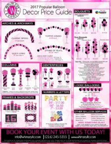 Example of Balloon Price List Template | Templateral