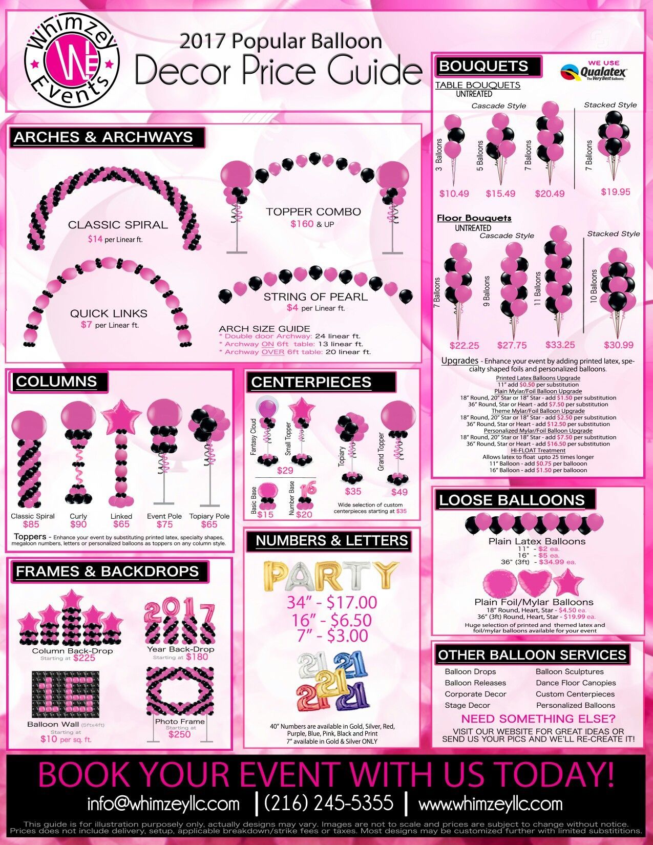Example of Balloon Price List Template
