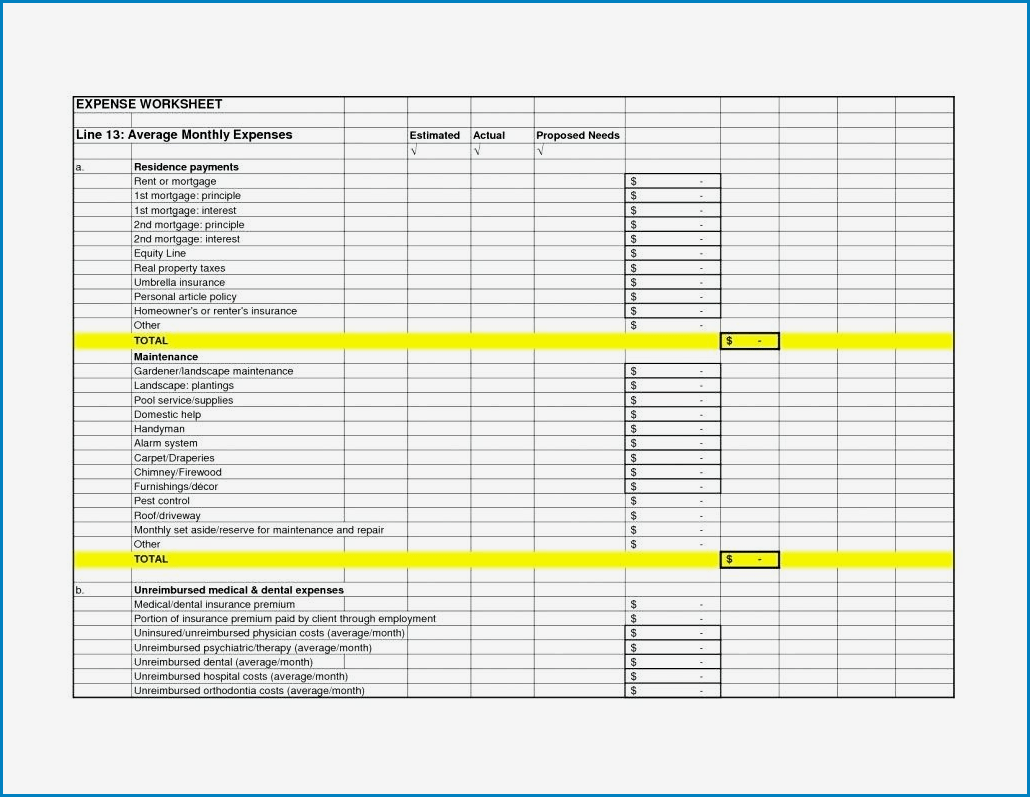 Example of Budget Template For Project Management