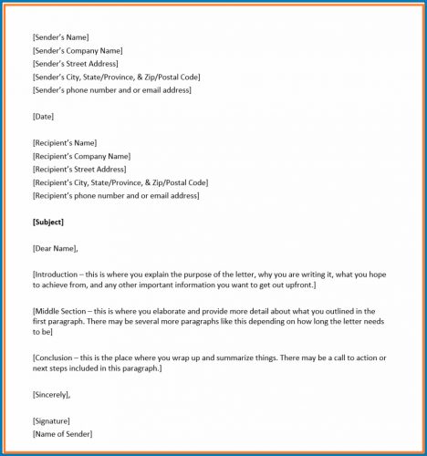 √ Free Printable Business Letter Template | Templateral