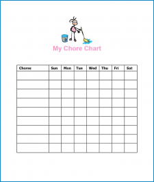 √ Free Printable Chore List Template