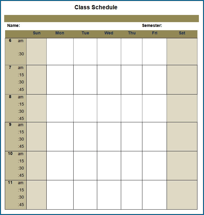 College Course Planner Template from www.templateral.com