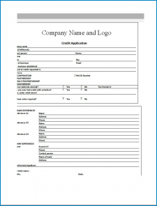 √ Free Printable Credit Application Form for Business