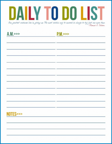 √ Free Printable Cute To Do List Template