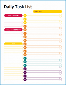 √ Daily Task List Template Excel | Templateral