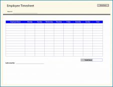 Example of Employee Time Tracking Excel